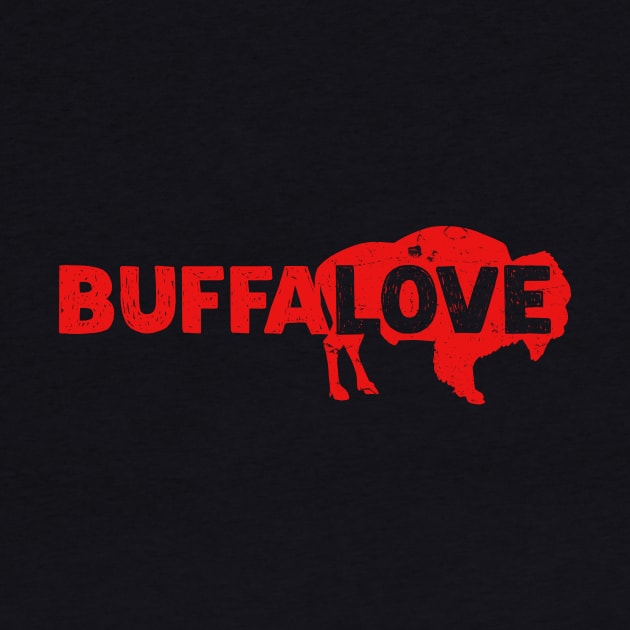 Buffalove Vintage Style Distressed Buffalo NY by APSketches